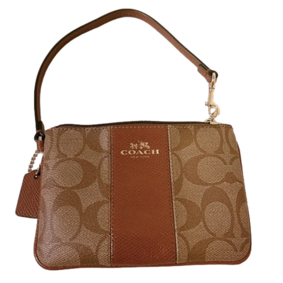 Coach Women’s Wristlet Medium Wrist Purse Bag 2 Inside Pockets - Picture 1 of 6